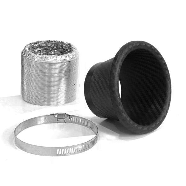 エアインテーク ダクト ドライ カーボン 風 エア ダクト ブレーキダクト バンパー 汎用 GT-R...