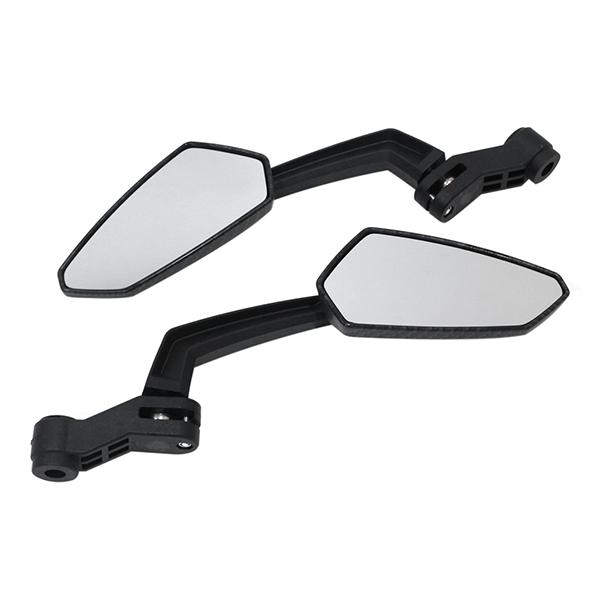 バイクミラー リーフミラー バックミラー 角度調整OK カーボン調 スクエア 左右 カタナ スカイウ...