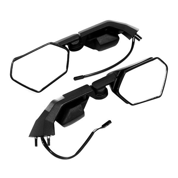 バックミラー LED ウインカー 付き ブラック 黒 左右セット バイク カワサキ Kawasaki...