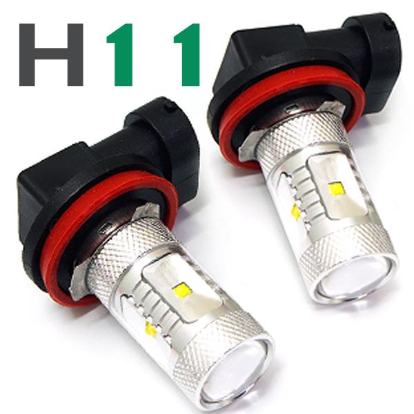 LED フォグランプ H11/H16 ベリーサ CD5R/DC5W マツダ アルミヒートシンク ホワ...