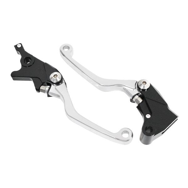 KLX125/250 シルバー 銀 アルミ削り出し ブレーキ クラッチ レバー ショート ロング 2...