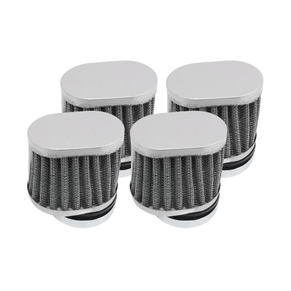 口径 60mm パワーフィルター 4個セット メッシュフィルター エアークリーナー アルミ オーバル...