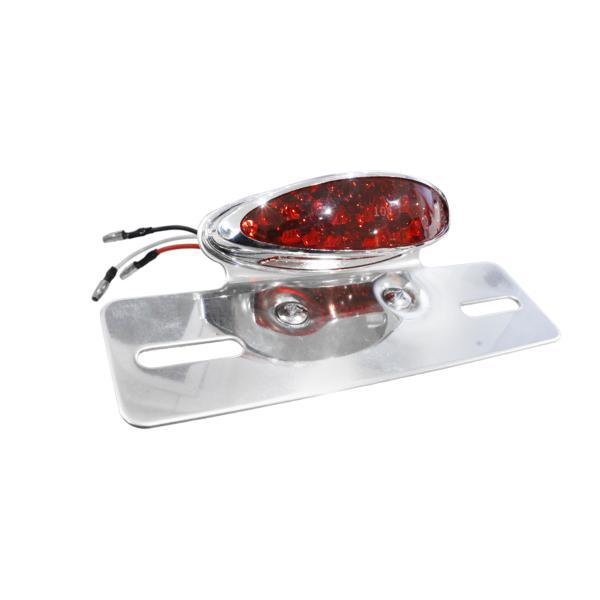 LED メッキ スリム アイ テールランプ レッド ナンバー灯 ステー 付き キャッツアイ RZ50...