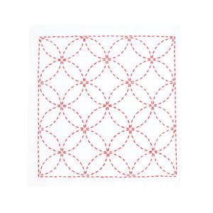 Olympus オリムパス 花ふきんキット 刺し子 みんなできちゃうシリーズ 図案プリント済 七宝つなぎ 266