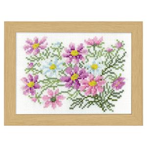 Olympus オリムパス 刺しゅうキット 木製フレーム付 12ヶ月の花フレーム  9月 コスモス ...
