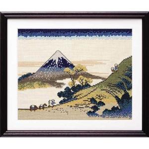 Olympus オリムパス クロスステッチ 刺しゅうキット 北斎画 富嶽三十六景 甲州犬目峠 ベージュ 7138｜洋裁・手芸道具の通販ホリウチ