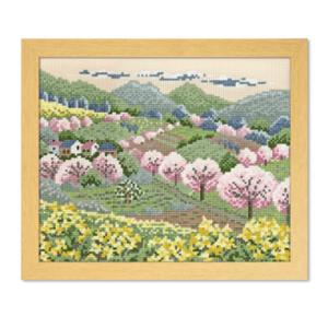 Olympus オリムパス オノエ・メグミ 刺しゅうキットシリーズ 木々の彩り 田園の春・7491｜洋裁・手芸道具の通販ホリウチ