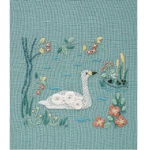 DMC ディーエムシー Chicchi 森で暮らす動物たちの12か月刺キット 白鳥さんの秘密の湖 説明書 図案付き JPT67J