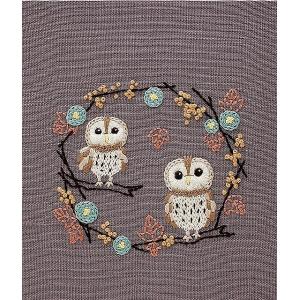 DMC ディーエムシー Chicchi 森で暮らす動物たちの12か月刺キット 金木犀の香りを楽しむフクロウさん 説明書 図案付き JPT72J