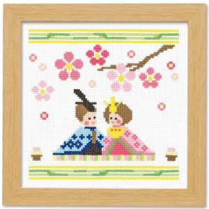 オリムパス クロスステッチ ひな祭り刺繍キット 立ち雛 : 手芸屋ポピー