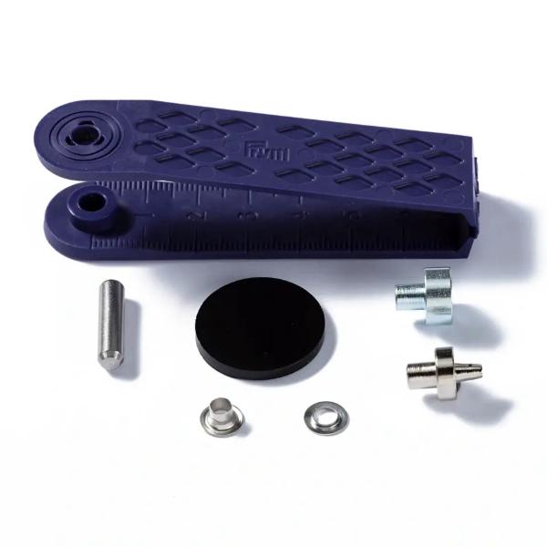 プリム(Prym) 片面ハトメ 内径4ｍｍ 50組 取付けコマ付き シルバー 542407