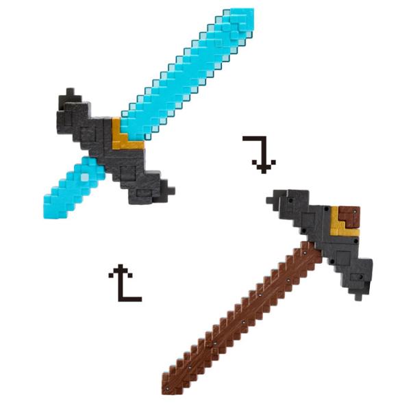 送料無料 マインクラフトMINECRAFT ザ・ムービー 秒で武器が変形！剣とツルハシ