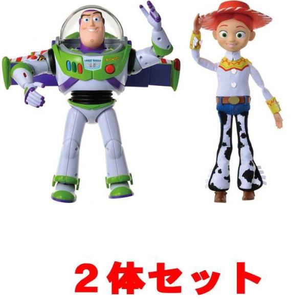 送料無料 バズ+ジェシー 2体セット トイ・ストーリー4 リアルサイズトーキングフィギュア バズライ...