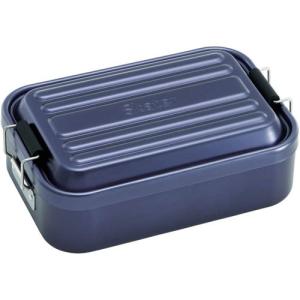 送料無料 アルミふわっとタイトランチボックス [600ml] アルミ製お弁当箱 ダークブルー AFT6B 4973307451454