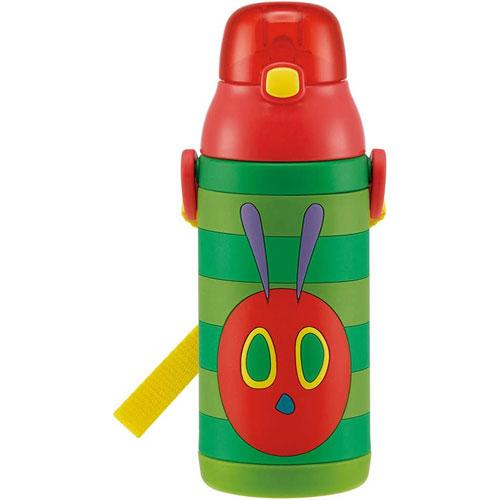 送料無料 はらぺこあおむし 水筒 3D立体プリント ワンプッシュストローボトル ステンレスボトル S...