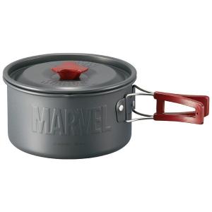 蓋付き 折りたたみ式アルミ鍋 MARVEL マーベルロゴ AN17 アウトドア キャンプ用品 4973307494291