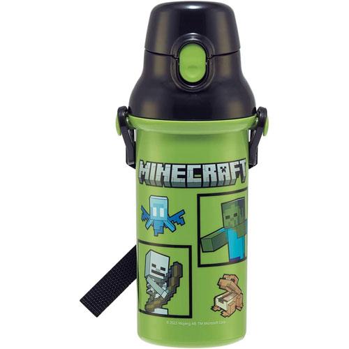 送料無料 Minecraft マインクラフト 抗菌 食洗機対応 直飲みワンタッチボトル 水筒 480...