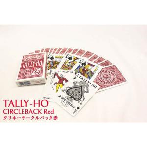 メール便送料無料 トランプカード タリホー サークルバック ポーカーサイズ 赤/レッド
