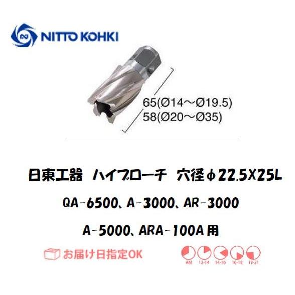 日東工器 NITTO KOHKI ハイブローチ 穴径22.5mm用 16284 QA-6500 A-...