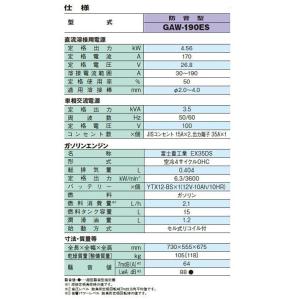 デンヨー GAW-190ES2 ガソリンエンジ...の詳細画像3