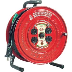 日動工業　電工ドラム 100V 屋内型 アース付 温度センサー付 50m　NF-E54 (HD1653wY) 日動工業 コードリール 100V 屋内型 アース付 温度センサー付 50m NF