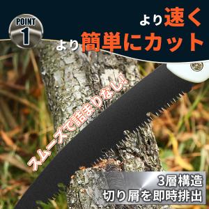 のこぎり ノコギリ 折りたたみ 庭木 替え刃付...の詳細画像2