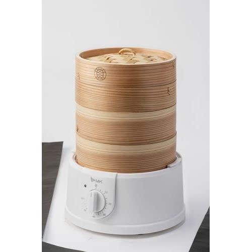 エムケー精工 電気せいろ 蒸し器 TEGARU SEIRO EM-185W ホワイト