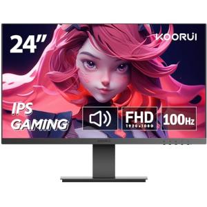 KOORUI モニター 24インチ ゲーミングモニター IPS FHD/1080P/フルHD 非光沢 ディスプレイ(100hz/VGA/HDMI(1.