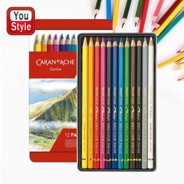 カランダッシュ CARAN D&apos;ACHE パブロ PABLO 油性色鉛筆 12色セット メタル缶 0...