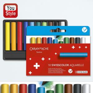 カランダッシュ CARAN d'ACHE 水溶性パステル スイスカラー 10色セット 紙箱 SWISSCOLOR 7502-810
