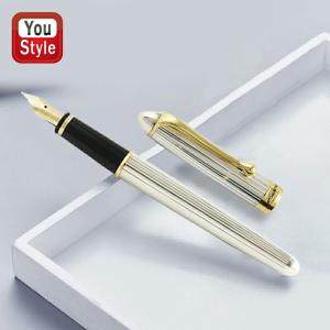 【美品】プラチナ萬年筆 銀無垢 #9-2 シルバー PTS-50000 F 細字 PLATINUM プラチナ 銀無垢 sterling silver シルバー仕様 PTS-50000 #9