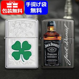 ジッポー ZIPPO ライター 2022US ユーエスモデル オイル Clover High Polish Chrome Design 24699 Jack Daniel's 49321