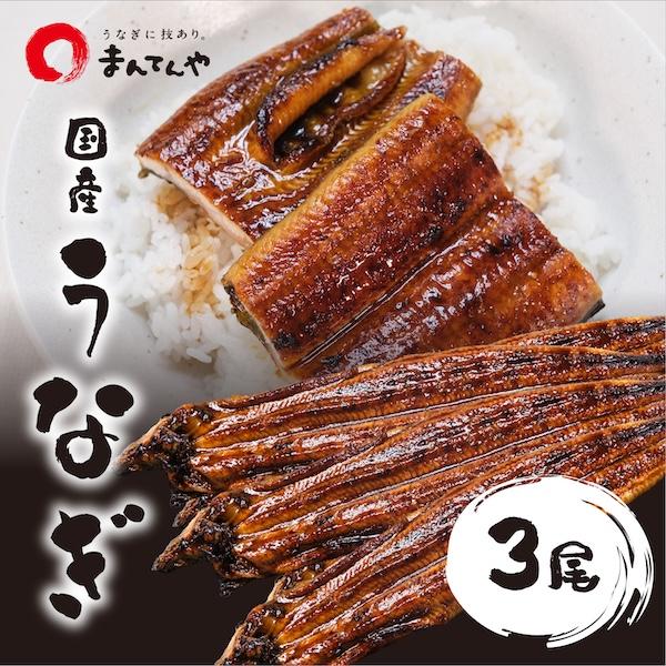 【 うなぎ蒲焼 大 3尾セット 】 まんてんや 福岡養鰻 国産 うなぎ 鰻 冷凍 冷凍うなぎ お中元...
