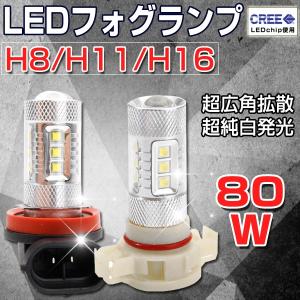 led フォグランプ ホワイト 80w led フォグライト...