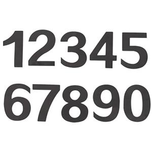 数字 番号 マグネット 0-9 プレート 薄型 (5cm, 黒)
