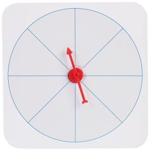 ルーレット ターンテーブル 回転盤 壁掛け おもちゃ パーティー ゲーム 抽選会 (白（八分割）, 24cmx24cm)