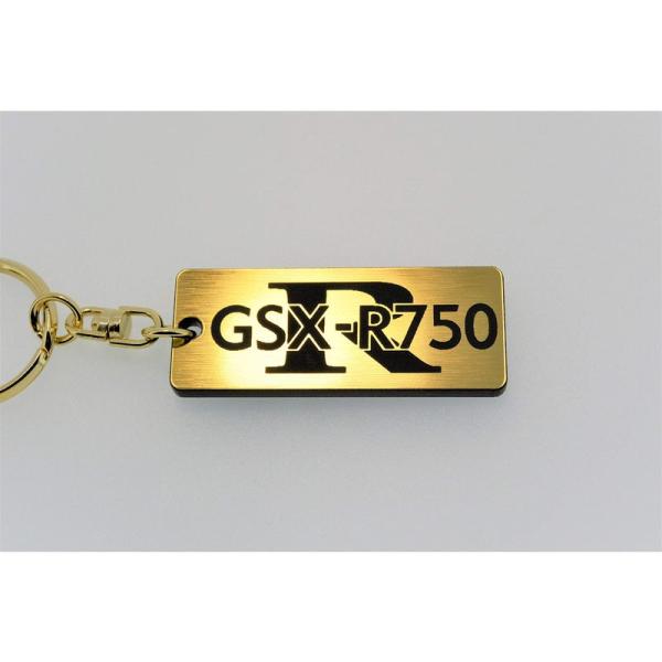 A-392-1 GSX-R750 黒金 ゴールド2重リング オリジナル キーホルダー ストラップ