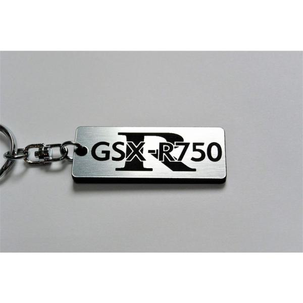 A-392-2 GSX-R750 銀黒 シルバー2重リング バージョン1 オリジナル キーホルダー ...