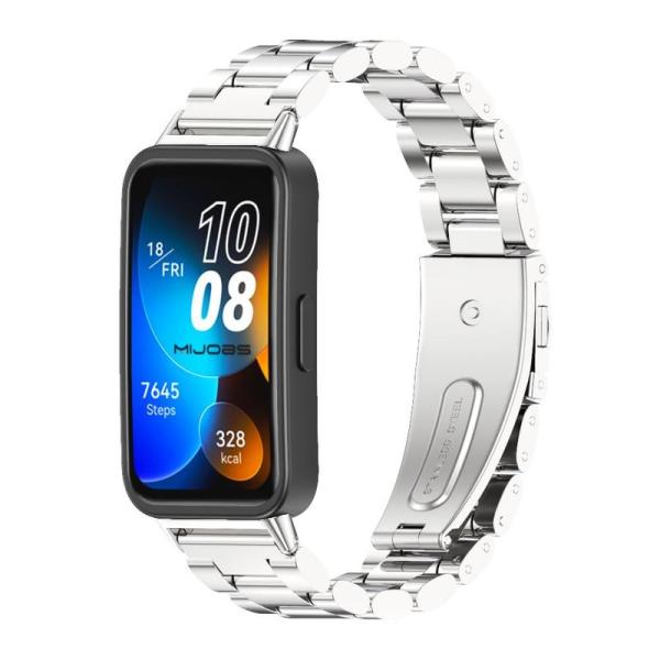 MIJOBS Huawei band 8 スマートウォッチバンド ステンレススチールメタル交換用ブレ...