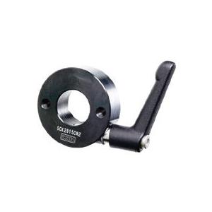 IWATA クサビカラー　2ネジ穴 クランプレバー(オレンジ)付　内径12　幅15　外径38