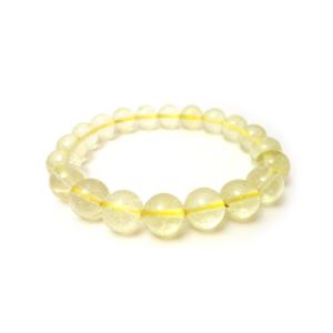 貴重 10mm玉 リビアングラス ブレスレット 16cm