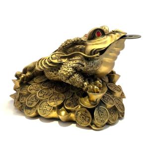 蟾蜍の置物 三本脚の蛙 王様 カエルの詳細画像2