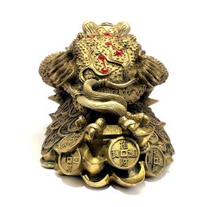 蟾蜍の置物 三本脚の蛙 王様 カエルの詳細画像5