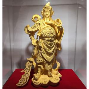 関羽様の神像 純金仕上げ 大の詳細画像1