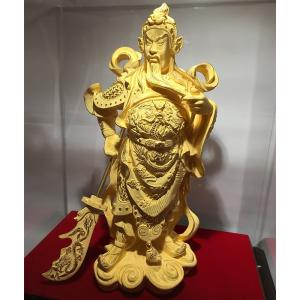 関羽様の神像 純金仕上げ 大の詳細画像2