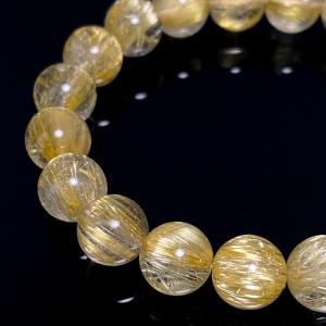 プレミアム品質 金針ルチル ブレスレット 9....の詳細画像2