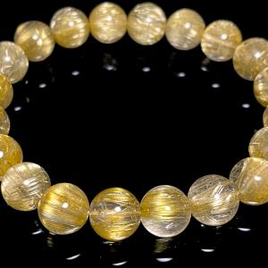 プレミアム品質 金針ルチル ブレスレット 9....の詳細画像5