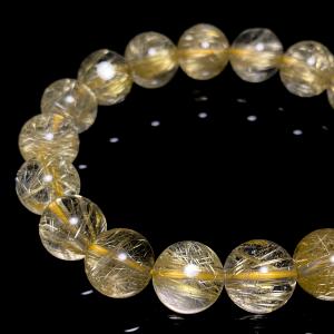 最高品質 金針ルチル ブレスレット 10.5-...の詳細画像2