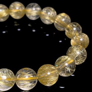 最高品質 金針ルチル ブレスレット 10.5-...の詳細画像3