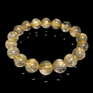 最高品質 金針ルチル ブレスレット 10.5-...の詳細画像4